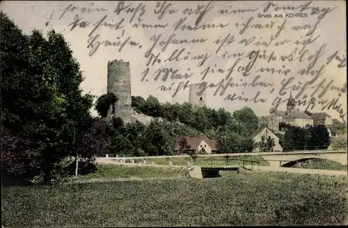 Ak Kohren Sahlis Frohburg Sachsen, Türme, Burg, Kirchturm