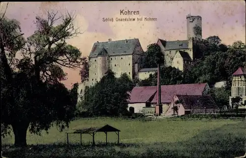 Ak Gnandstein Kohren Sahlis Frohburg in Sachsen, Schloss Gnandstein