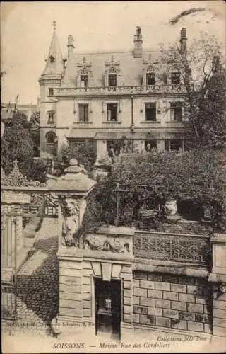 Ak Soissons-Aisne, Haus Rue des Cordeliers