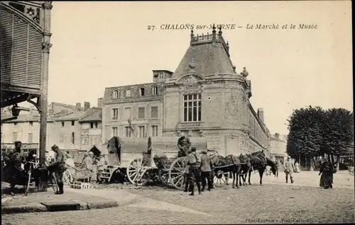 Ak Chalons sur Marne, Le Marche, Le Musee