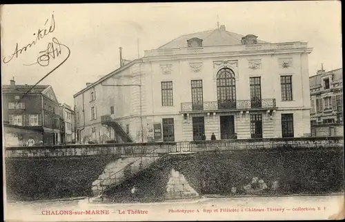 Ak Chalons sur Marne, Das Theater