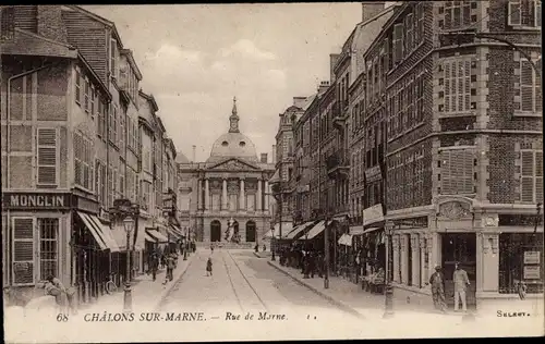 Ak Chalons sur Marne, Rue de Marne