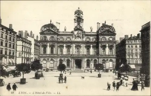 Ak Lyon Rhône, Rathaus