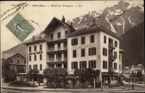 Ak Chamonix Mont Blanc Haute Savoie, Hotel des Etrangers