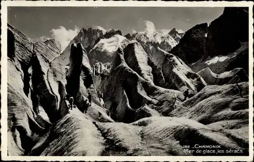Ak Chamonix Mont Blanc Haute Savoie, Mer de Glace, Les Seracs