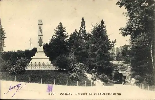 Ak Paris XIV., Eine Ecke des Parc Montsouris