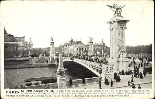 Ak Paris VII., Pont Alexandre III.