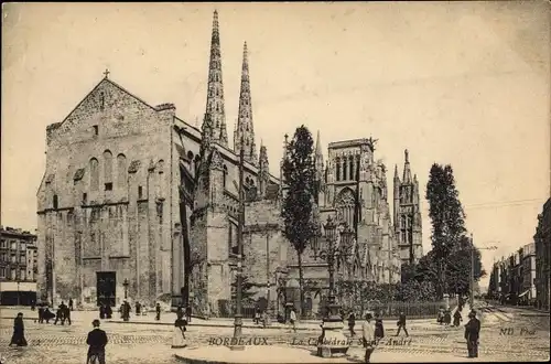 Ak Bordeaux-Gironde, La Cathedrale Saint-Andre