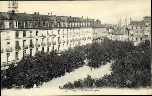 Ak Pau Pyrénées-Atlantiques, La Place Royale