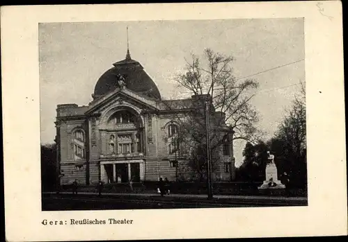 Ak Gera in Thüringen, Reußisches Theater, Außenansicht