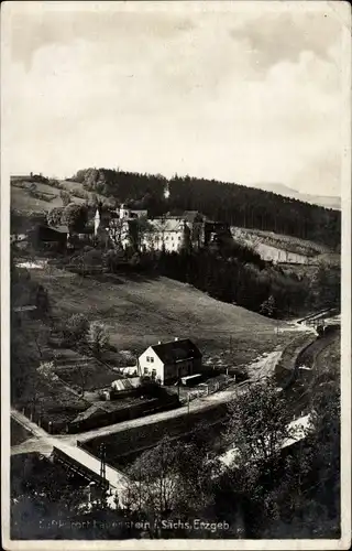 Ak Lauenstein Altenberg im Erzgebirge, Schloss mit Umgebung