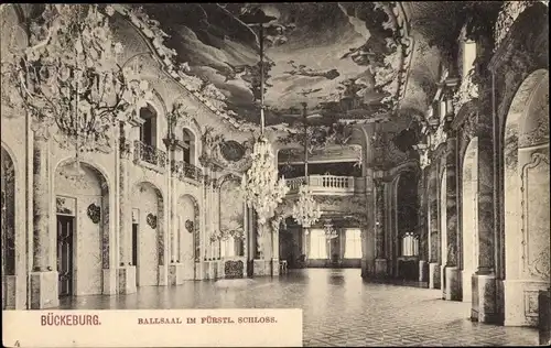 Ak Bückeburg Niedersachsen, Ballsaal im fürstlichen Schloss