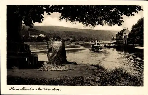 Ak Hann. Münden in Niedersachsen, Weserstein