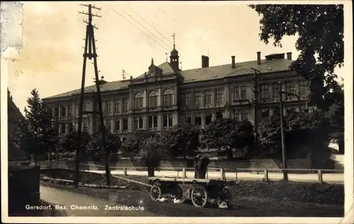 Ak Gersdorf Hainichen in Sachsen, Zentralschule