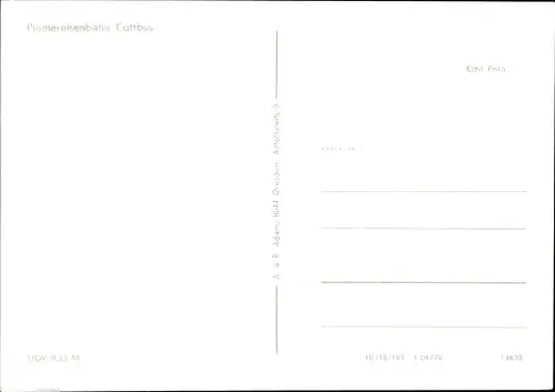 Ak Cottbus in der Niederlausitz, Pioniereisenbahn