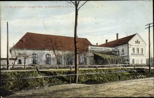 Ak Olbersdorf in Sachsen, Etablissement Kaisersaal, Restauration