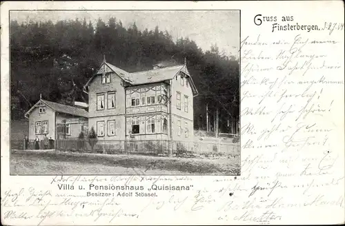 Ak Finsterbergen Friedrichroda im Thüringer Wald, Villa und Pensionshaus Quisisana