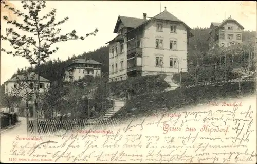 Ak Kipsdorf Altenberg im Erzgebirge, Villa Buschick, Sonnenblick, Haus Barthels