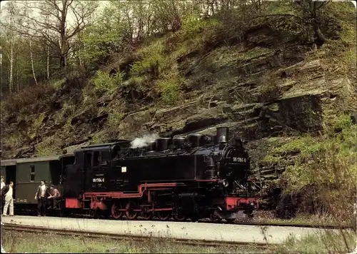 Ak Kipsdorf Hainsberg Freital in Sachsen, Schmalspurbahn, Lokomotive 99 1784-0
