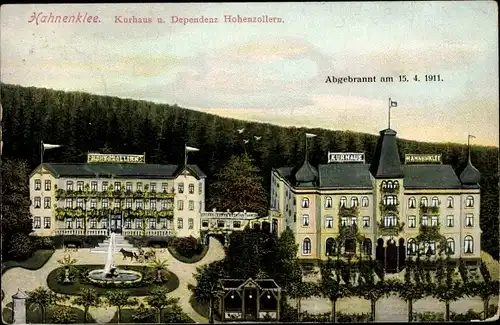 Ak Hahnenklee Bockswiese Goslar im Harz, Kurhaus, Dependenz Hohenzollern