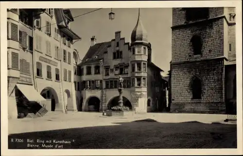 Ak Biel Bienne Kt. Bern, Ring mit Kunsthaus