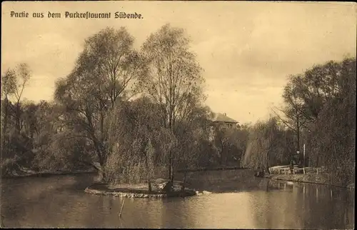 Ak Berlin Steglitz Südende, Park, Parkrestaurant Südende, Paresü