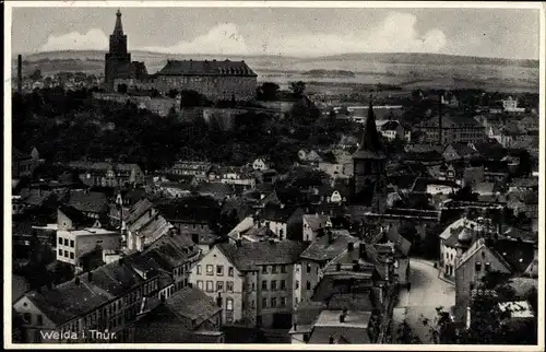 Ak Weida in Thüringen, Panorama, Schloss Osterburg