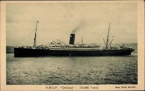 Ak Dampfer Orduna, Royal Mail Lines