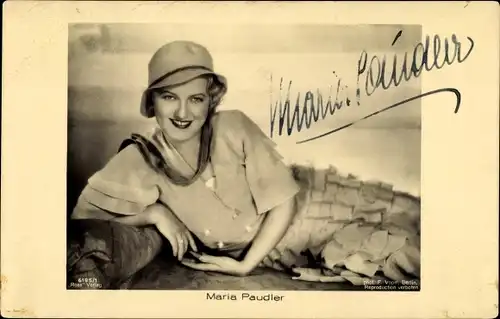 Ak Schauspielerin Maria Paudler, Portrait, Autogramm