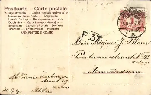 Ak Seemanns Abschied, Liebespaar, Kuss