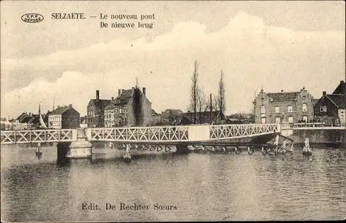 Ak Selzaete Zelzate Ostflandern Belgien, Neue Brücke