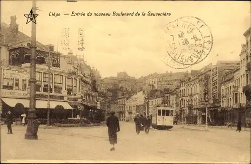 Ak Lüttich Lüttich Wallonien, Eingang zum neuen Boulevard de la Sauveniere