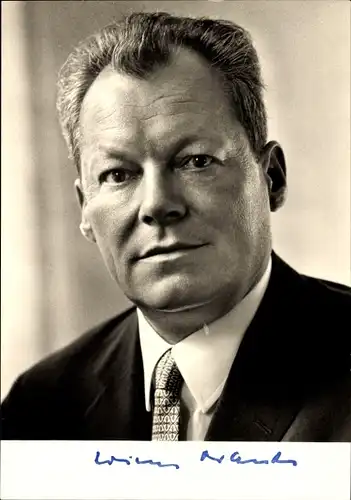 Ak Bundeskanzler Willy  Brandt, Vorsitzender der SPD, Portrait