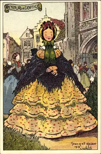 Künstler Ak De Laet, George P., Return of the Office