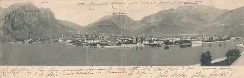 Klapp Ak Lecco-See in der Lombardei von Lecco, Panorama