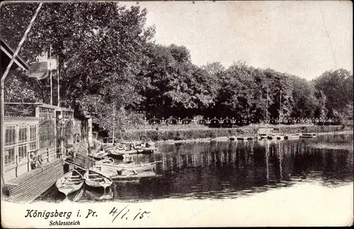 Ak Kaliningrad Königsberg Ostpreußen, Schlossteich