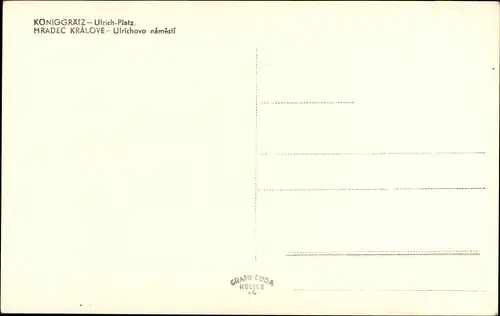 Ak Hradec Králové Königgrätz Stadt, Ulrich-Platz