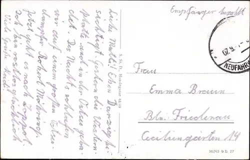 Ak Gdańsk Danzig, Rathaus, Marienkirche