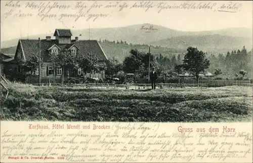 Ak Harz, Torfhaus, Hotel Wendt und Brocken