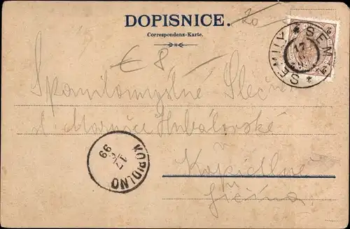 Litho Hodonín Göding Südmähren, Hotel, Kaserne, Platz
