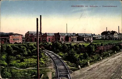 Ak Bohumín Oderberg Region Mährisch Schlesien, Chemikalienfabrik