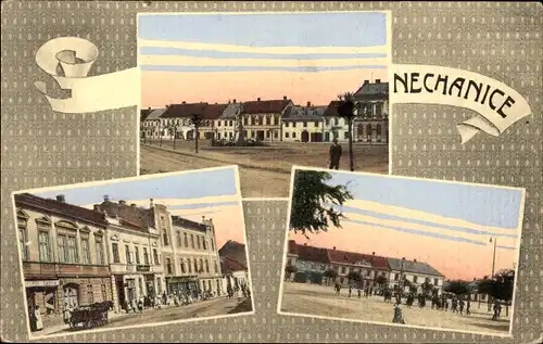 Ak Nechanice Nechanitz Region Königgrätz, Platz, Geschäfte