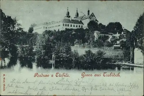 Ak Třebíč Trebitsch Region Hochland, Fluss, Schloss
