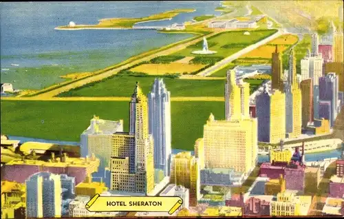 Ak Chicago Illinois USA, Hotel Sheraton