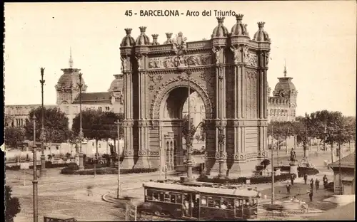 Ak Barcelona Katalonien Spanien, Arc de Triomphe