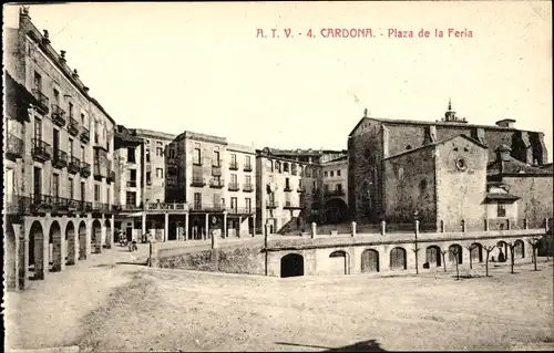 AK Cardona Katalonien Spanien, Plaza de la Feria