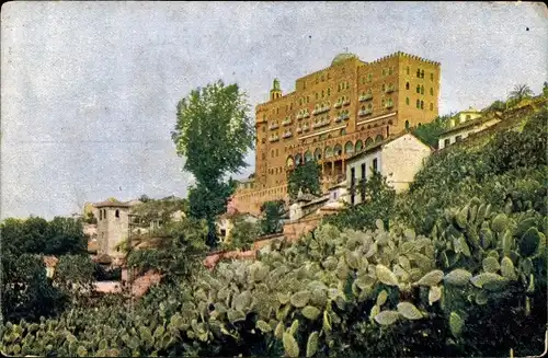 Ak Granada Andalusien Spanien, Hotel Alhambra Palace, Kakteen