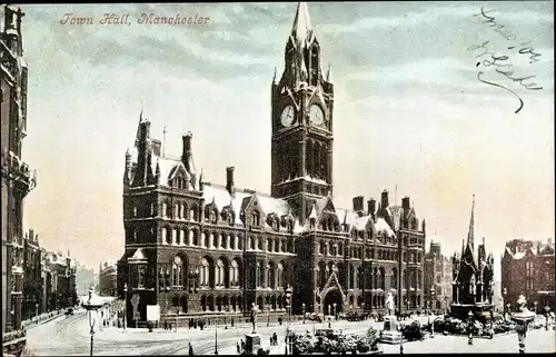 Ak Manchester England, Rathaus