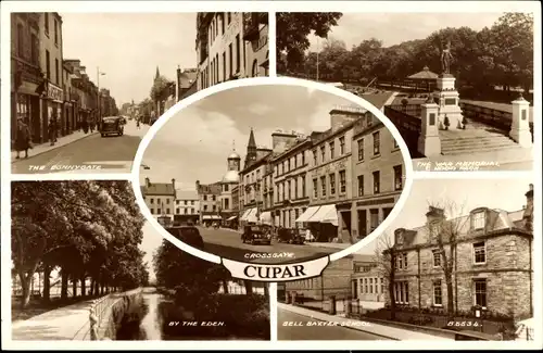 Ak Cupar Schottland, Crossgate, am Eden, Kriegsdenkmal