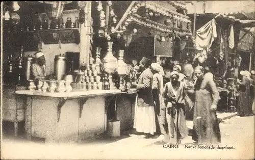 Ak Cairo Kairo Ägypten, Native Limonade Shop, Limonadenverkäufer